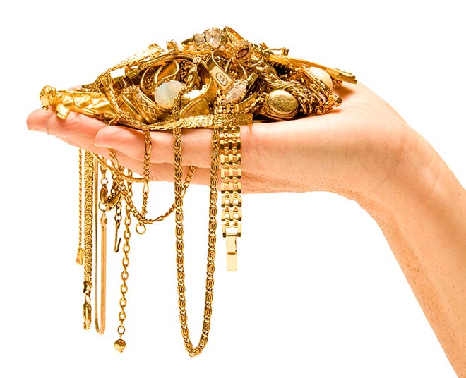 ensemble de bijoux en or 14 k et 18 carats