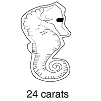 poinçon hippocampe : 24 carats