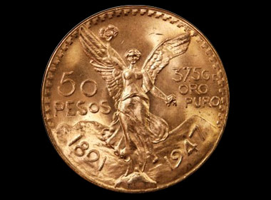 pièce or mexique 50 pesos millésime 1947