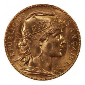 avers pièce d'or 20 francs Coq Marianne de 1914