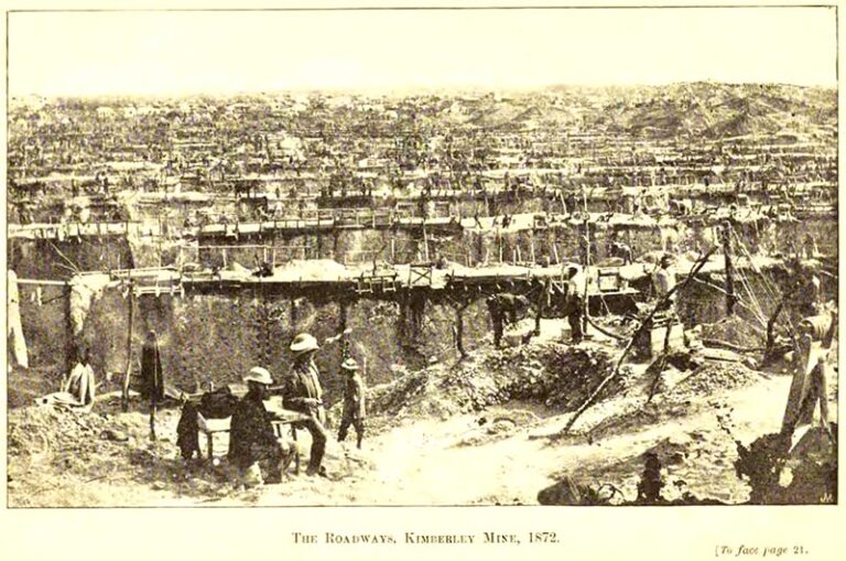 La mine d’or de Kimberley en Afrique du Sud, fin 19ème I Antic Boterf.
